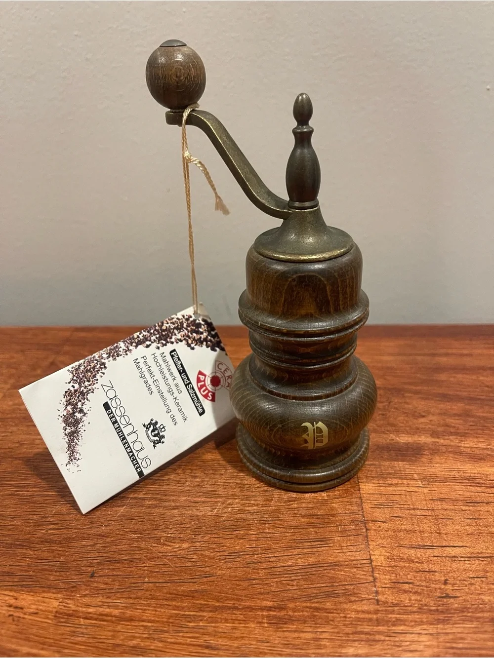 Zassenhaus Speyer 5” Pepper Mill Grinder Ceramic Keramik Mechanism Germany Beech
